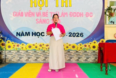 HỘI THI “GIÁO VIÊN VÀ BÉ TỰ LÀM ĐỒ DÙNG, ĐỒ CHƠI SÁNG TẠO” TẠI TRƯỜNG MẦM NON BÌNH TRUNG